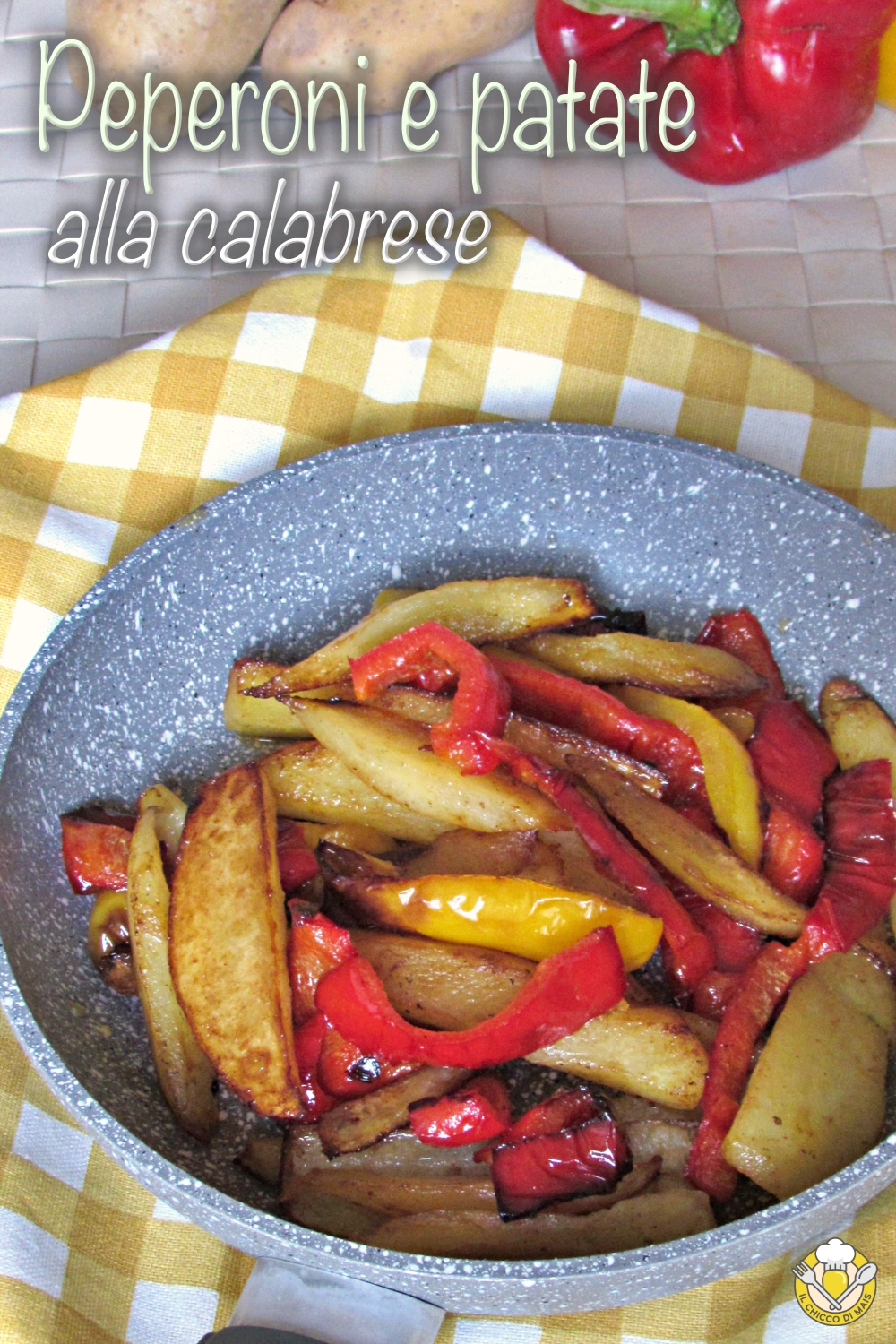 v_ contorno di peperoni e patate alla calabrese ricetta originale pipi e patati in padella contorno estivo il chicco di mais
