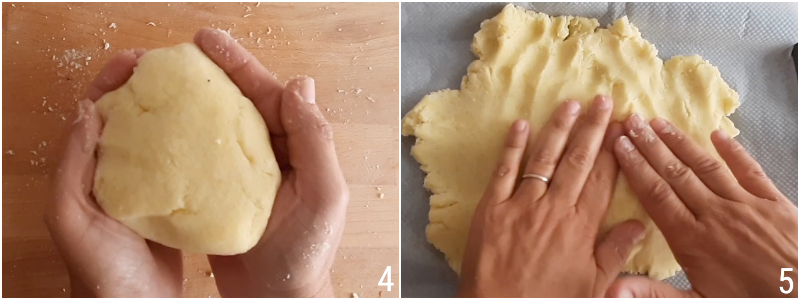 b. fare l'impasto della schiacciata di patate e cipolle
