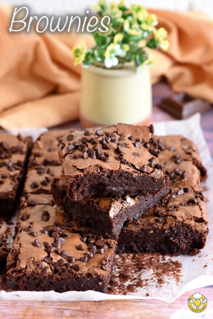 v_ brownies americani con interno morbido e crosticina croccante ricetta anche senza glutine il chicco di mais