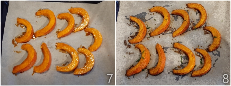 d. cuocere la zucca hokkaido al forno e con la buccia