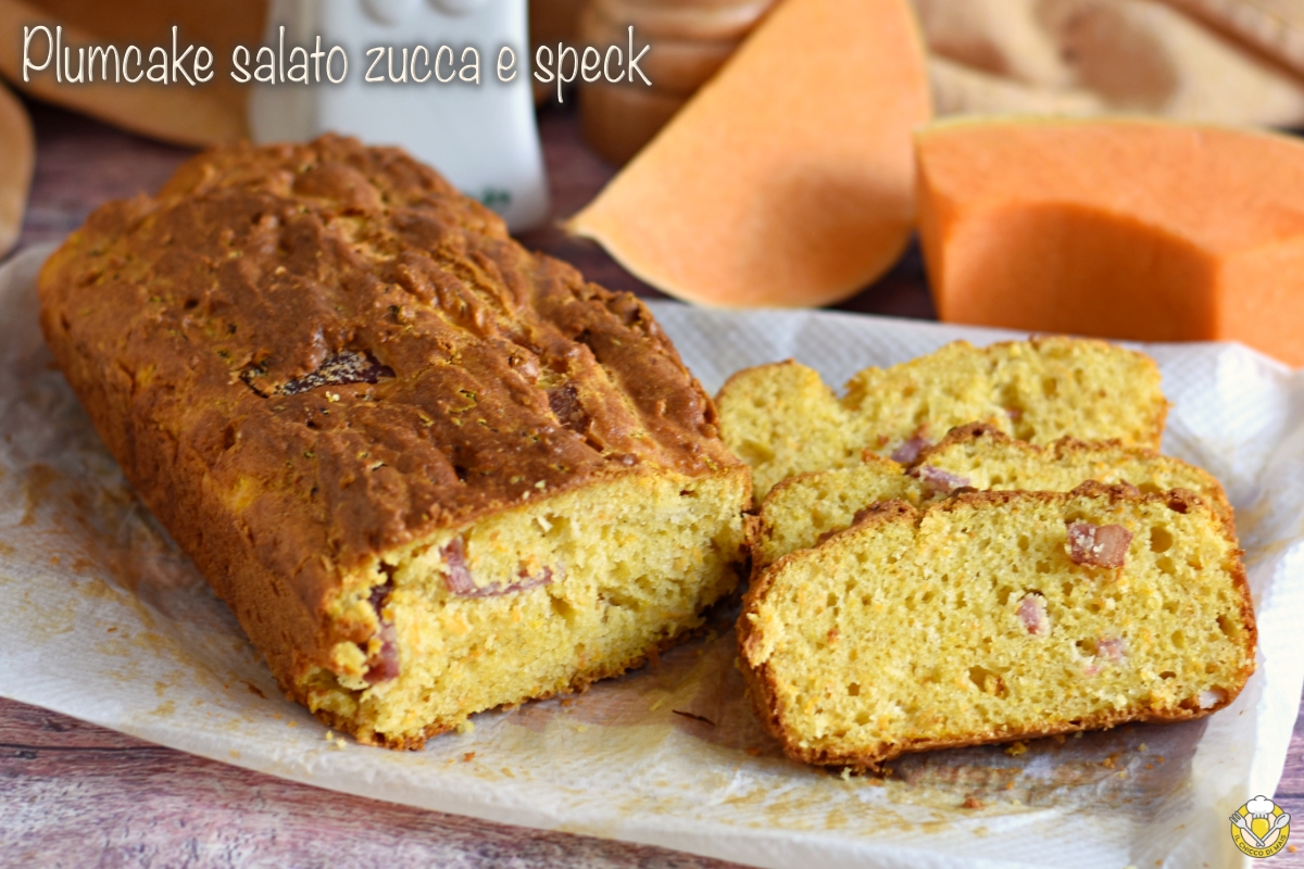 plumcake salato alla zucca e speck ricetta cake salato autunnale saporito anche senza glutine il chicco di mais