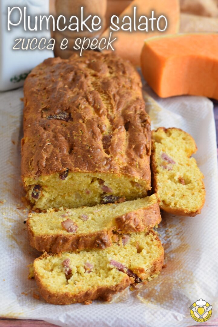 v_ plumcake salato alla zucca e speck ricetta cake salato autunnale saporito anche senza glutine il chicco di mais