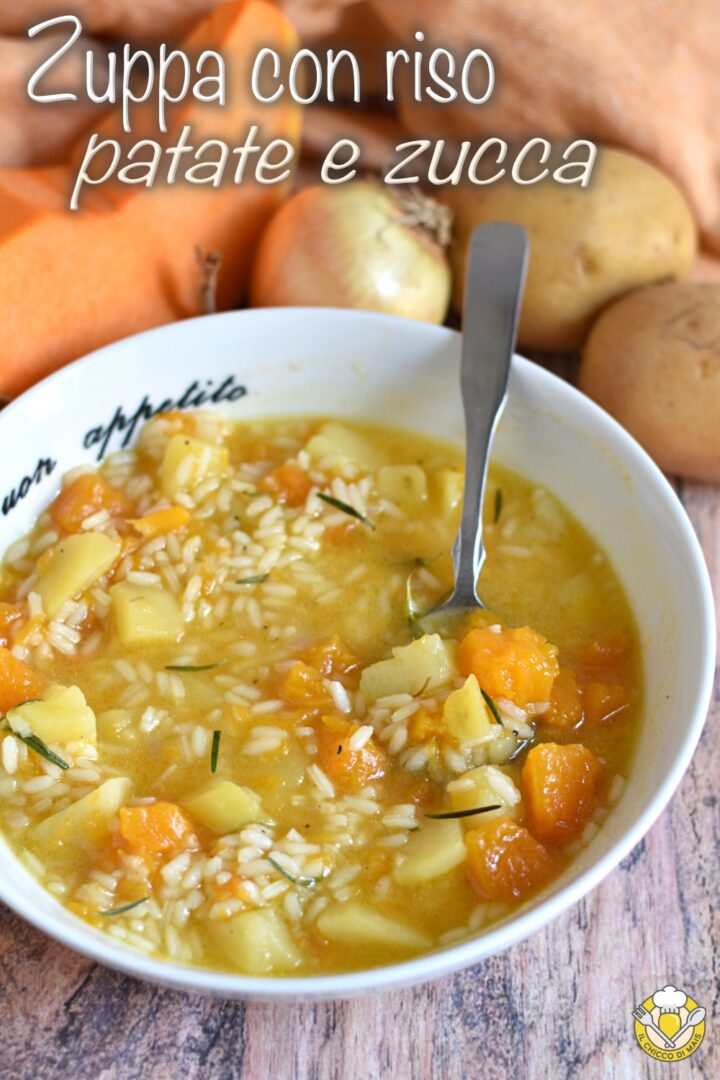 v_ zuppa con riso patate e zucca ricetta autunnale minestra cremosa e saporita il chicco di mais