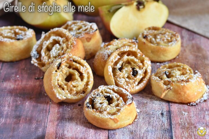 girelle di sfoglia alle mele grattugiate ricetta dolce veloce con pasta sfoglia rettangolare il chicco di mais