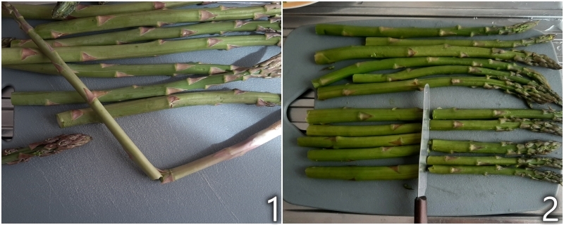 a. sbollentare gli asparagi