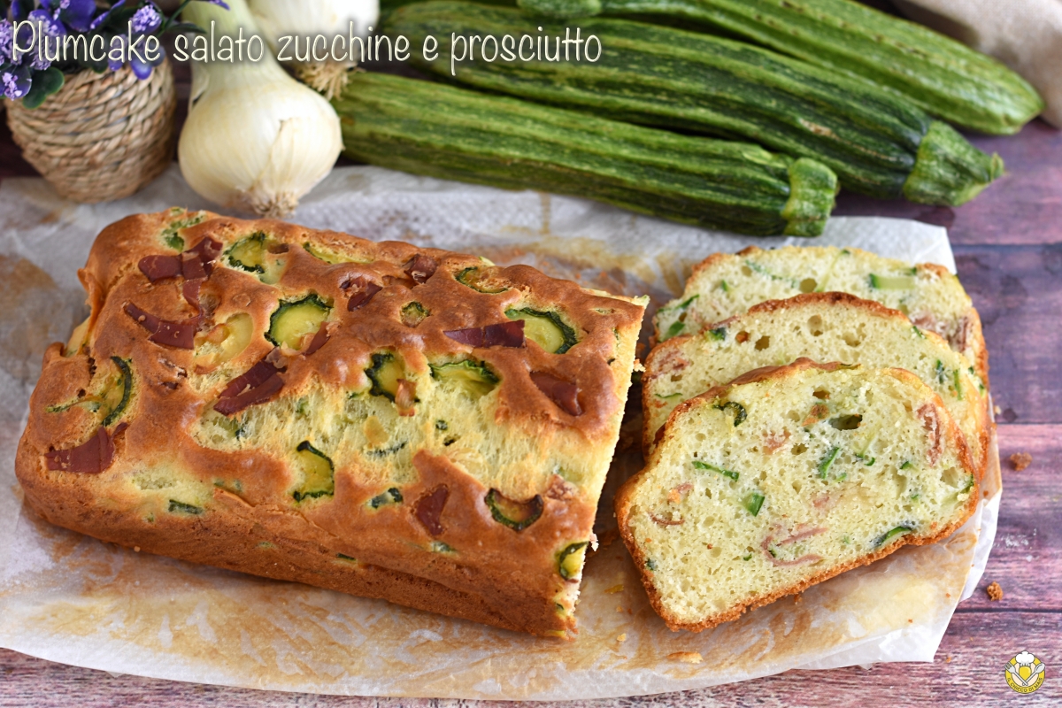 plumcake salato zucchine e prosciutto senza lievitazioni rustico soffice e gustoso per pasqua e picnic