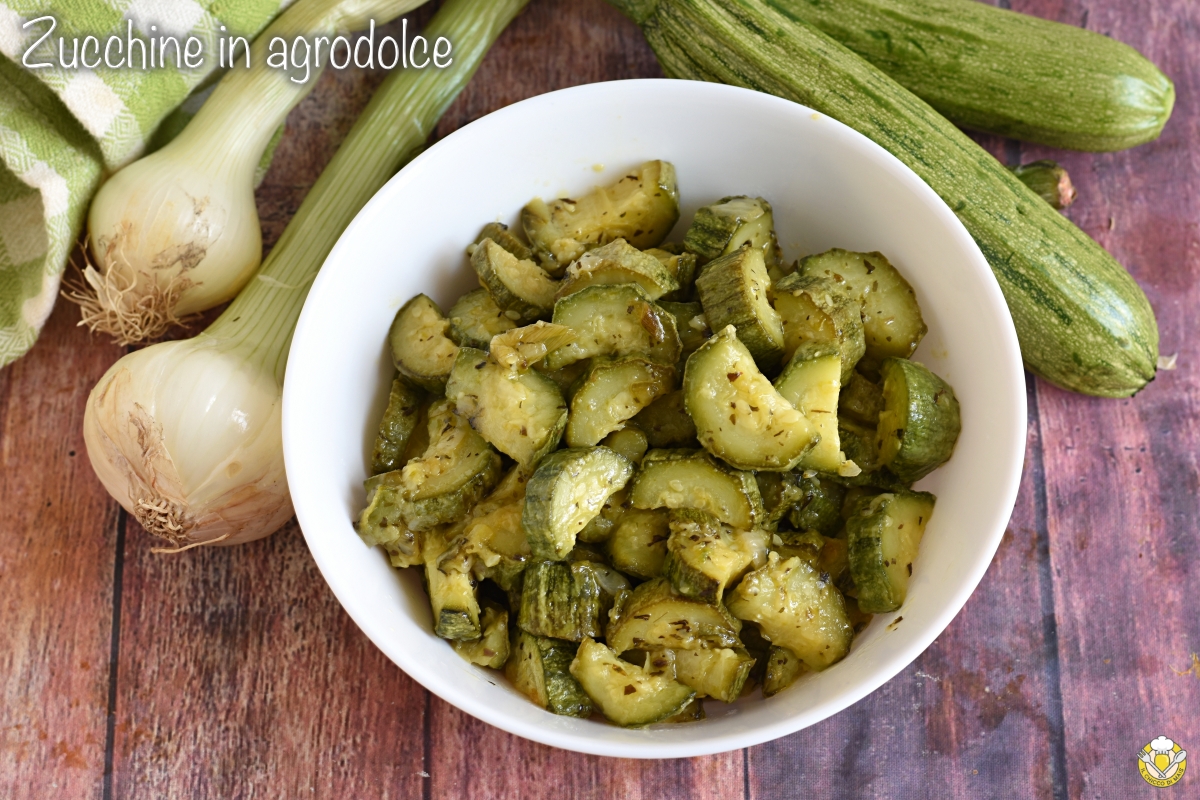 zucchine in agrodolce ricetta caponata di zucchine con aceto zucchero contorno freddo il chicco di mais