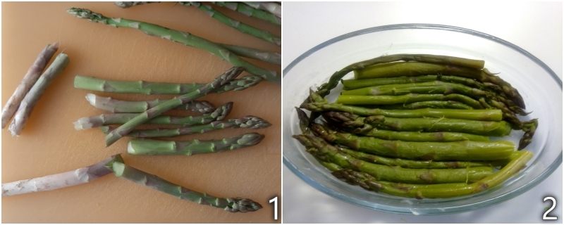 a. cuocere gli asparagi al vapore