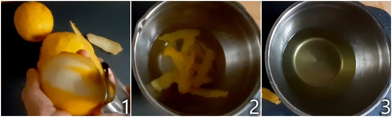 a. mettere in infusione bucce di limone per il gelo