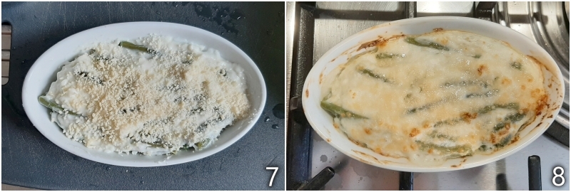 c. far gratinare i fagiolini in forno
