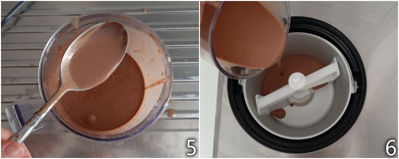 c. unire il latte zuccherato alla miscela di panna e nutella