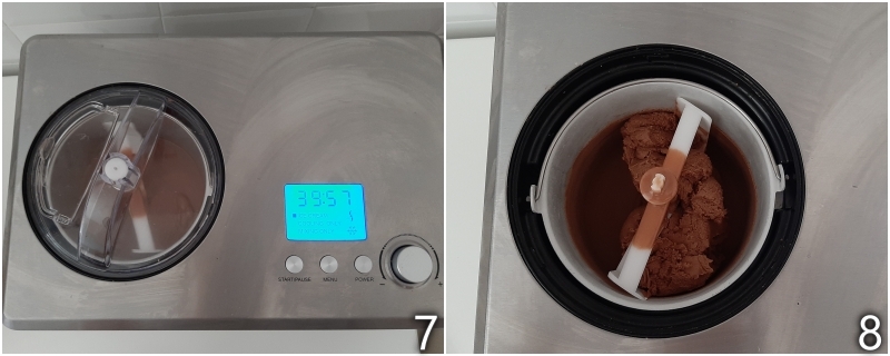 d. far lavorare la gelatiera per circa 40 minuti