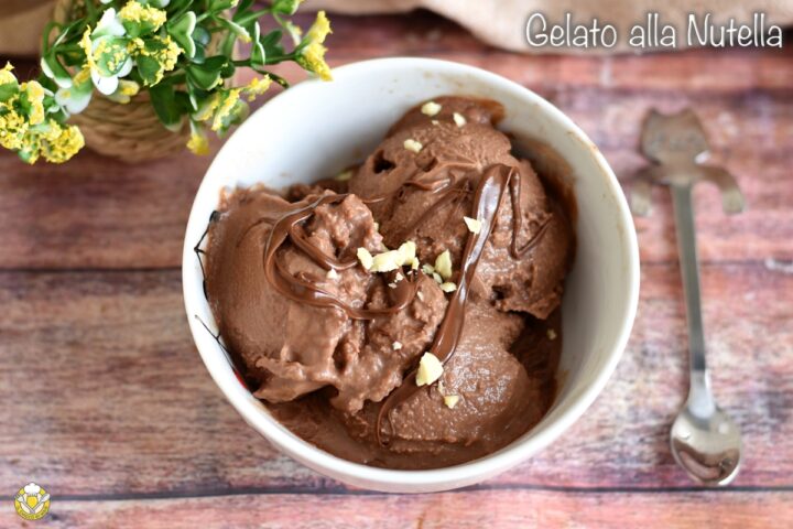 gelato alla nutella con la gelatiera senza latte condensato solo 4 ingredienti comuni il chicco di mais