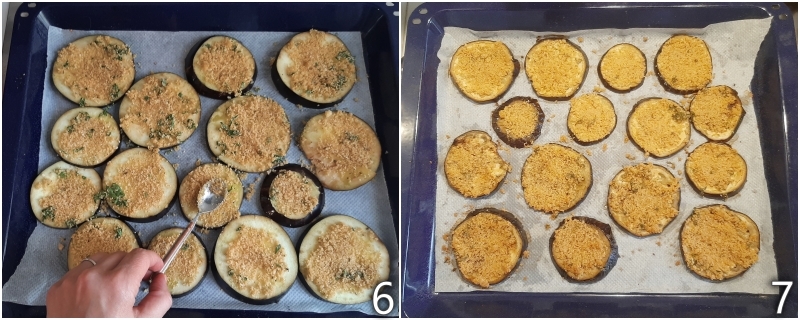 c. cuocere le melanzane gratinate in forno fino a doratura
