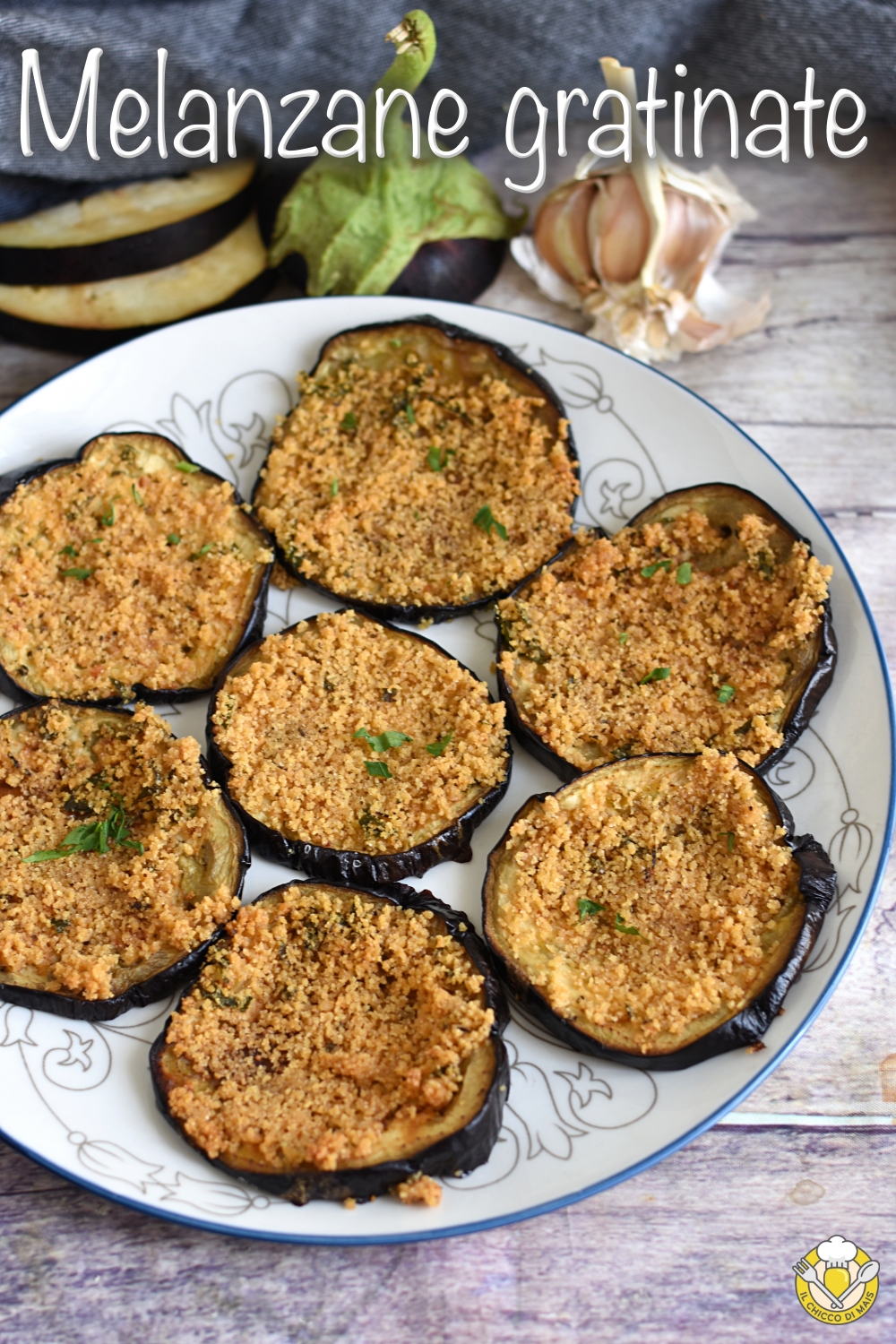v_ melanzane gratinate al forno saporite ricetta semplice melanzane a fette con pangrattato e parmigiano il chicco di mais