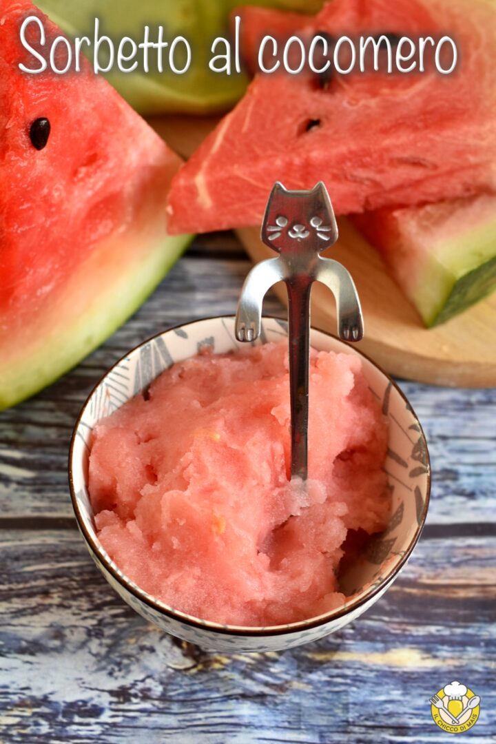 v_ sorbetto al cocomero ricetta facile con o senza gelatiera solo 2 ingredienti il chicco di mais