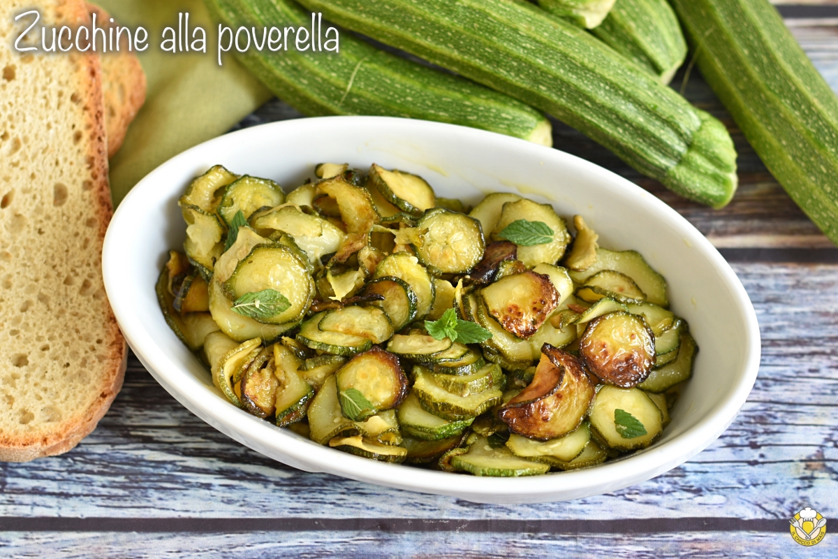 zucchine alla poverella ricetta originale pugliese zucchine in padella con aceto e menta contorno estivo il chicco di mais