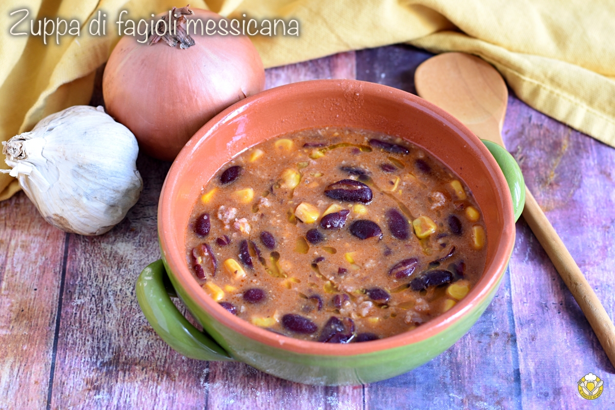 zuppa di fagioli messicana con fagiol rossi mais e pancetta ricetta piccante il chicco di mais