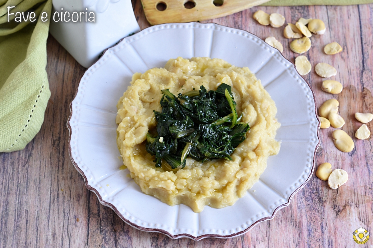 fave e cicoria alla pugliese ricetta originale purè di fave secche con cicoria ripassata il chicco di mais