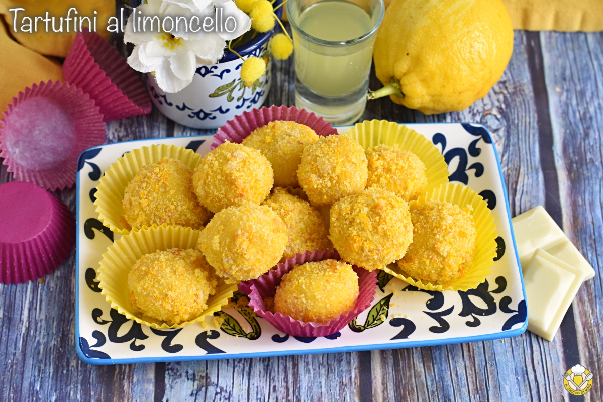 tartufini mimosa al limoncello ricetta dolce veloce per l'8 marzo festa della donna il chicco di mais