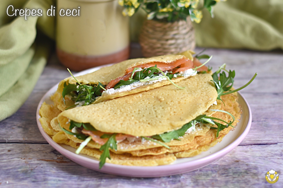 crepes di ceci morbide elastiche ricetta senza glutine senza uova senza lattosio con farina di ceci