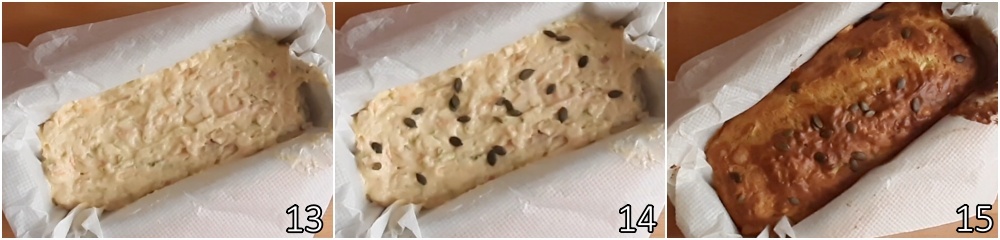 e. cuocere il plumcake salato svuotafrigo che lievita direttamente in forno