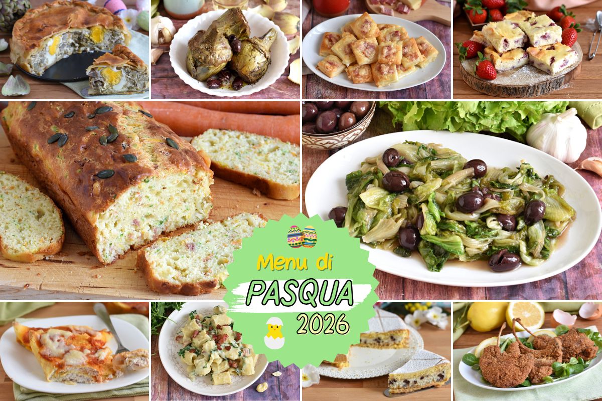menu di Pasqua 2026 ricette facili tradizionali pranzo di pasqua antipasti primi dolci pasquali