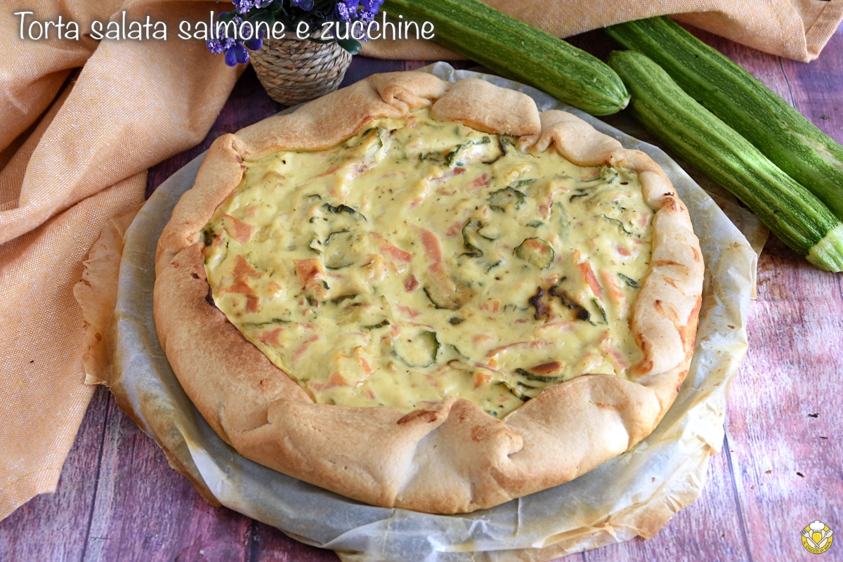 torta salata salmone e zucchine ricetta torta rustica sfiziosa con pasta sfoglia o pasta brisé con pesce il chicco di mais
