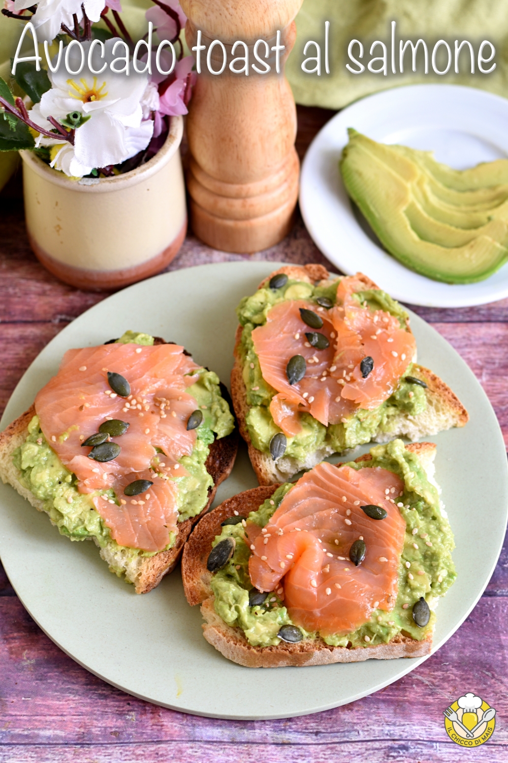 v_ avocado toast al salmone ricetta originale brunch crostini sfiziosi salutari colazione salata il chicco di mais