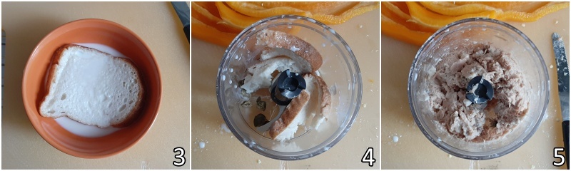 b. frullare tonno alici capperi e pane ammollato nel latte