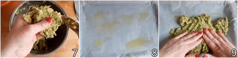 c. formare un impasto consistente e malleabile