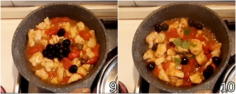 e. aggiungere capperi e olive ai bocconcini di pollo