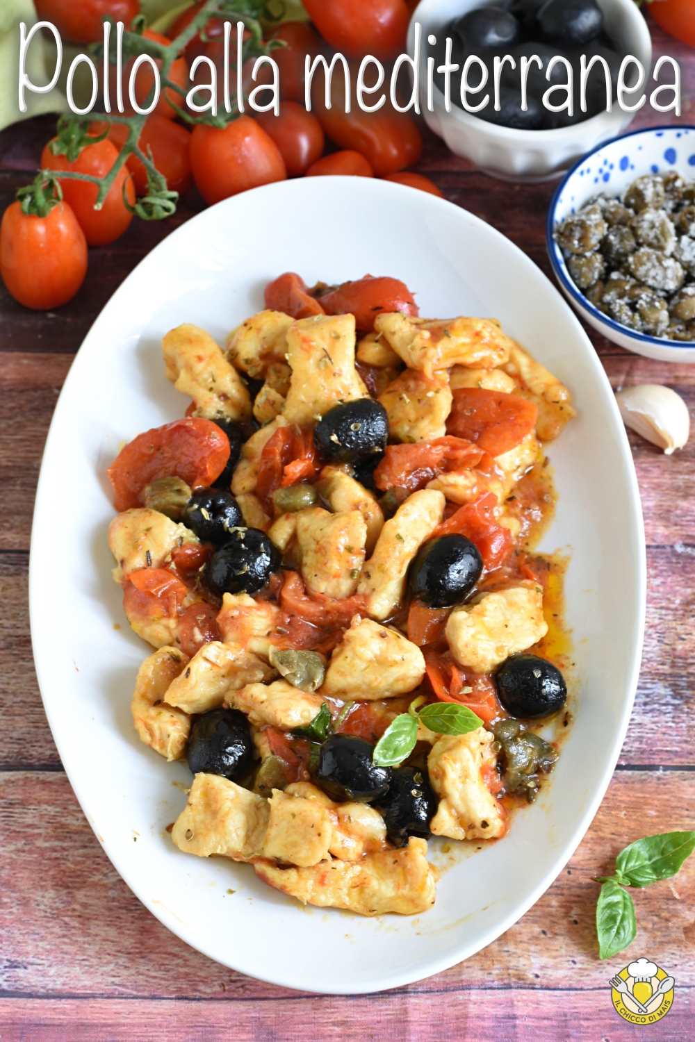 v_ bocconcini di pollo alla mediterranea con pomodorini olive capperi ricetta facile spezzatino di pollo cremoso in padella