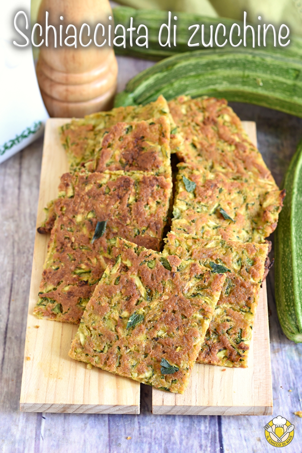 v_ schiacciata di zucchine con farina di ceci croccante saporita senza uova ricetta facile il chicco di mais