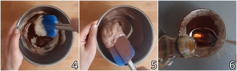 b. mescolare con cura fino a ottenere una mousse allo yogurt e cacao