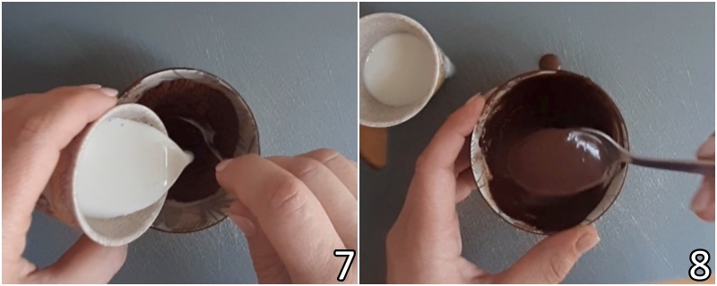 c. fare un topping veloce al cacao e latte