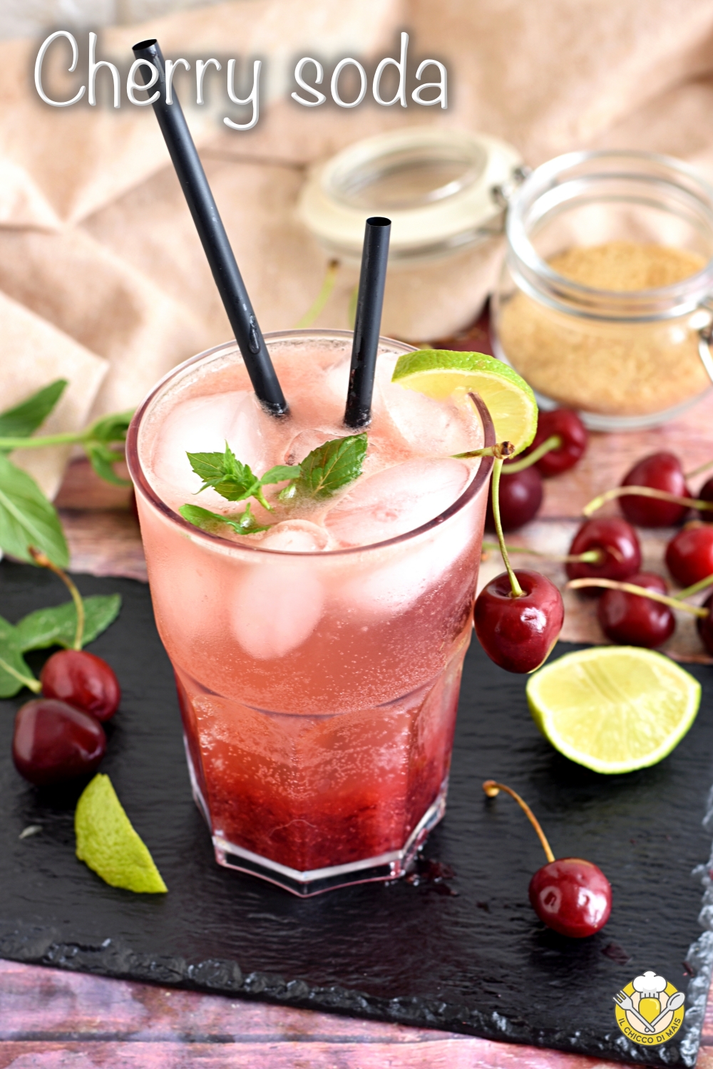 v_ cocktail alle ciliegie alcolico e analcolico cherry soda ricetta con ciliegie fresche il chicco di mais