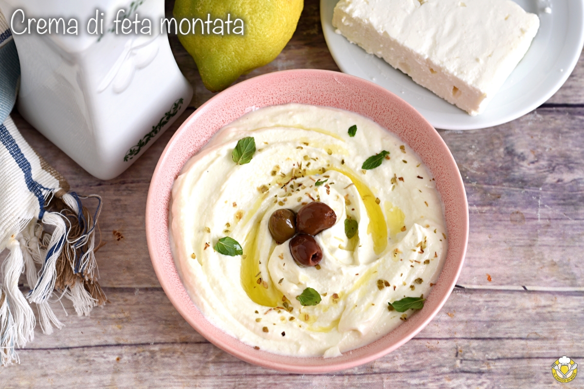 crema di feta montata con yogurt greco ricetta whipped feta dip il chicco di mais