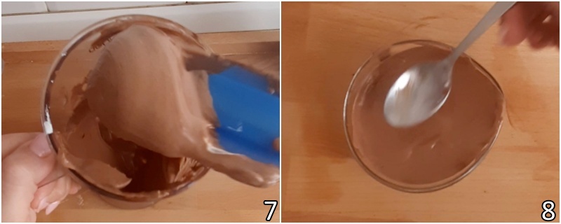 d. preparare la mousse ciocco caffè e farla riposare in frigo 2 ore