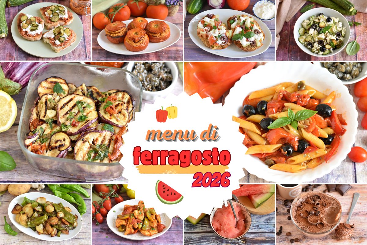menu di ferragosto 2026 ricette mediterranee estive facili gustose antipasti primi secondi dolci