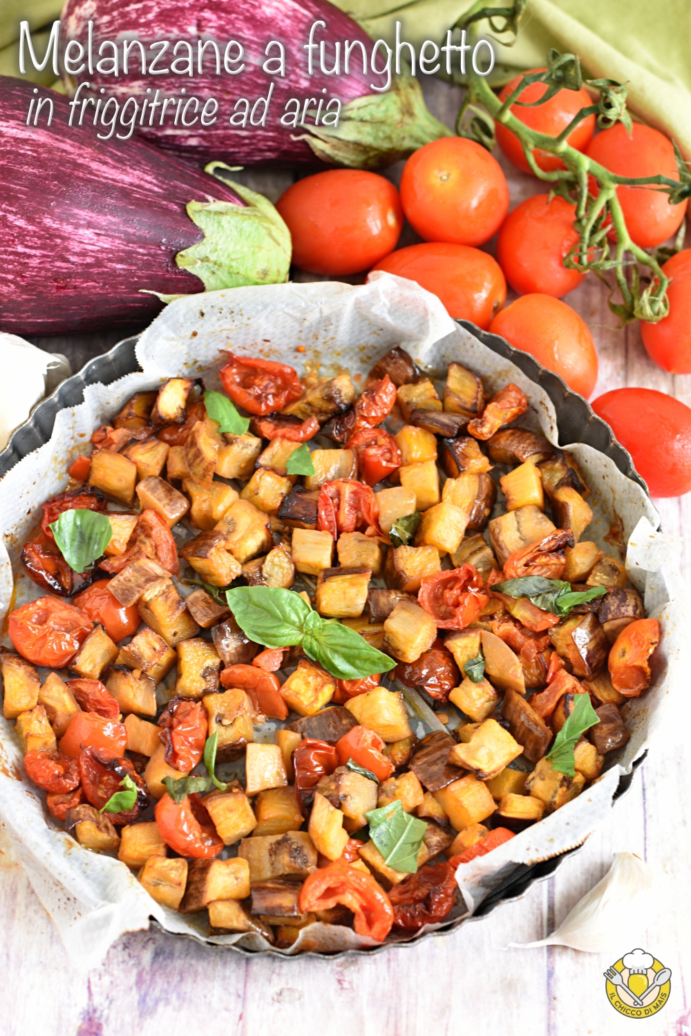 v_ melanzane a funghetto in friggitrice ad aria ricetta veloce con poco olio non fritte il chicco di mais