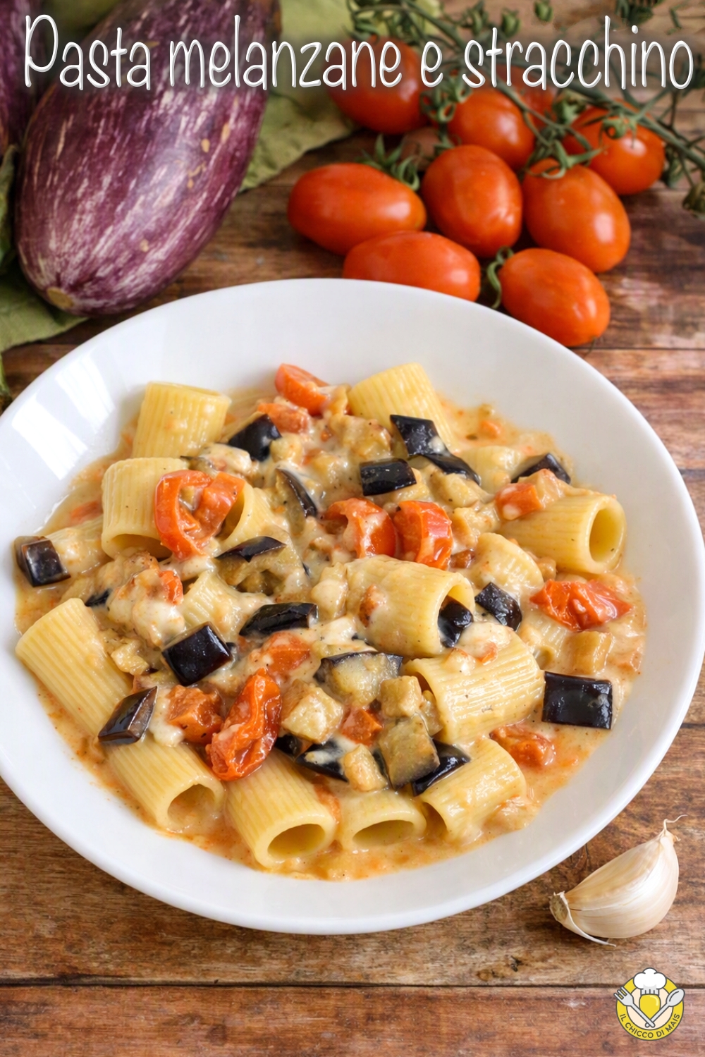 v_ pasta melanzane e stracchino cremosa veloce primo piatto con stracchino il chicco di mais