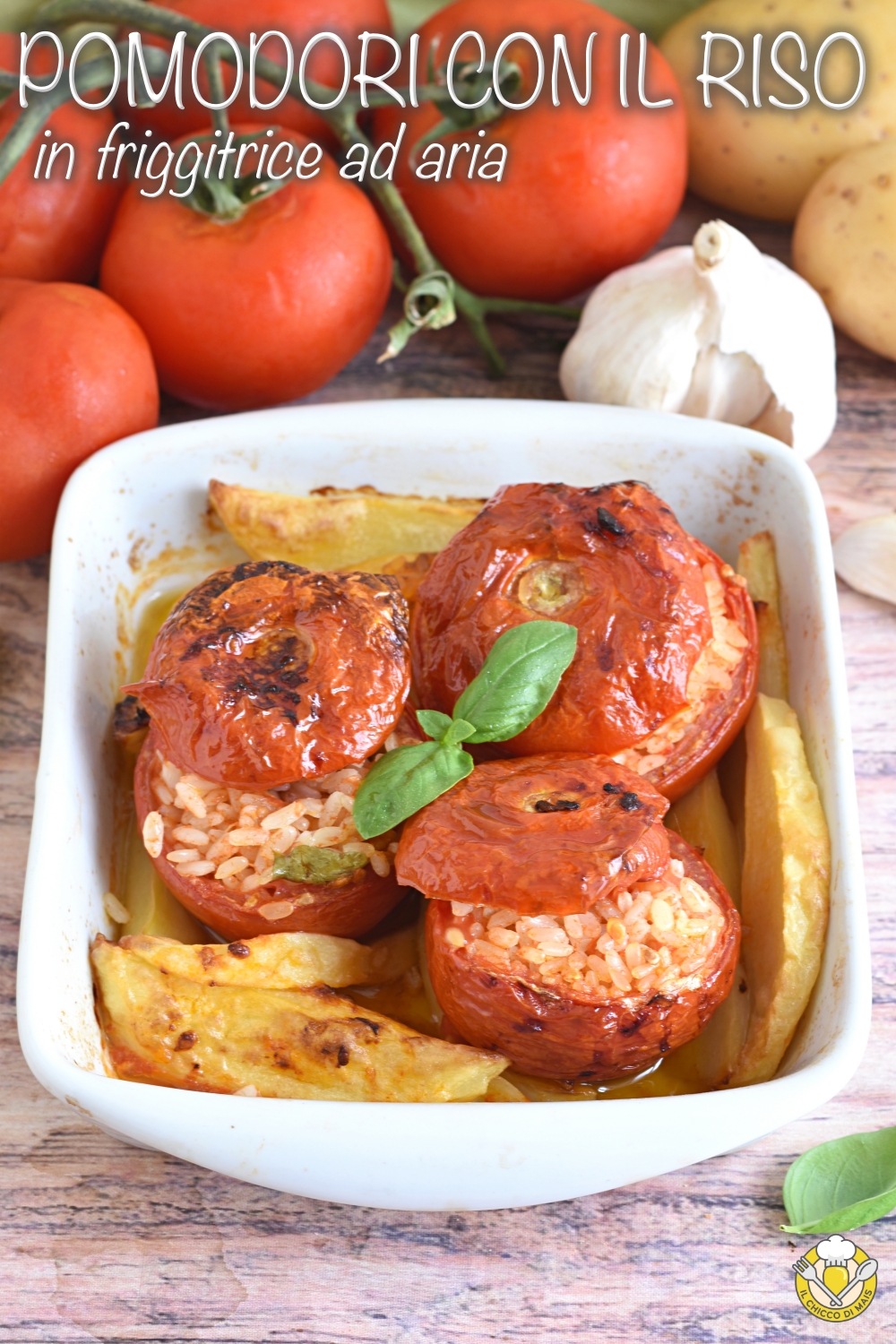v_ pomodori con il riso in friggitrice ad aria tempi di cottura e ricetta romana originale il chicco di mais