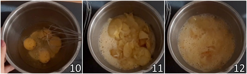 d. sbattere le uova per la tortilla di patate