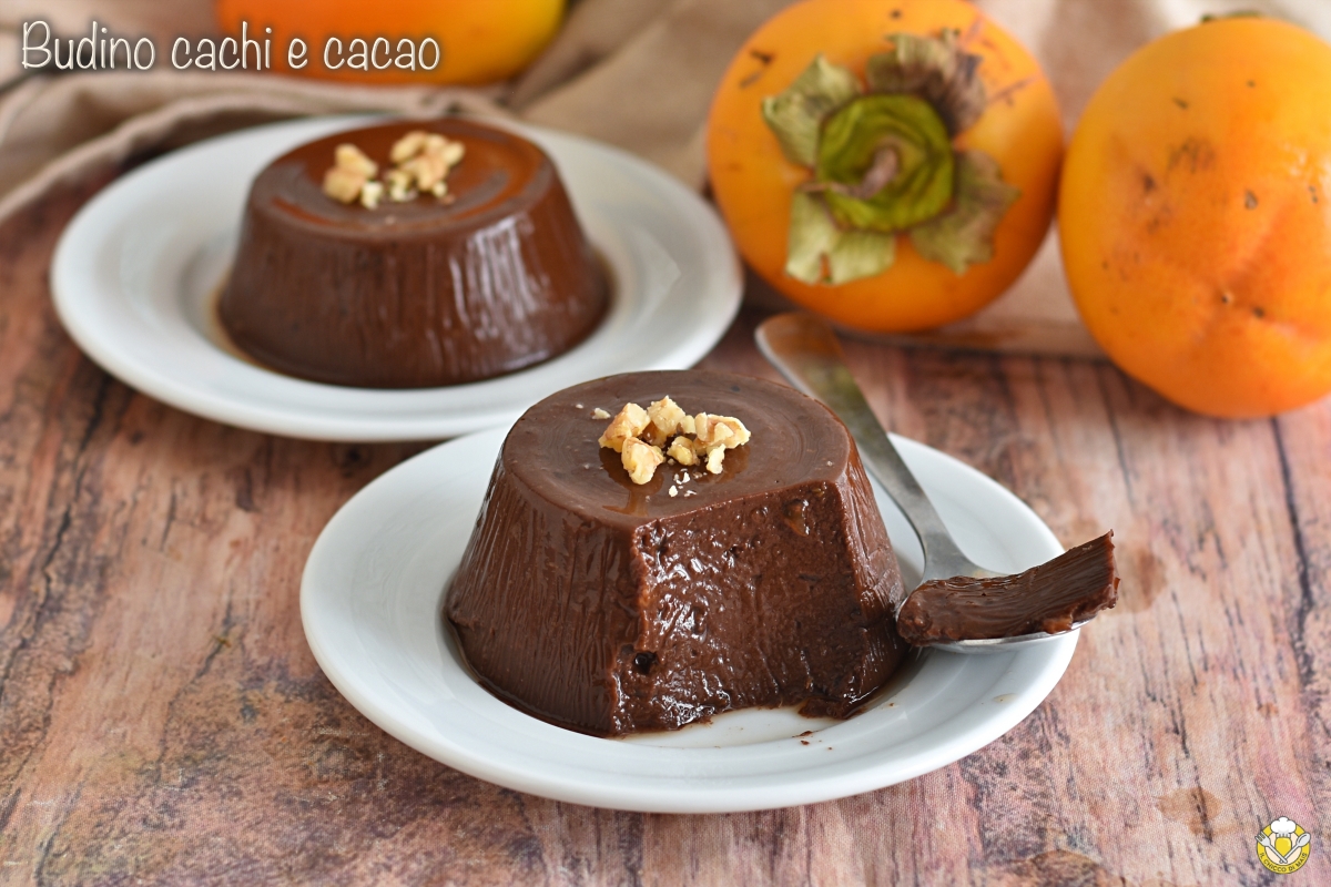 budino cachi e cacao 2 ingredienti senza cottura senza zucchero dolce autunnale facile e veloce il chicco di mais