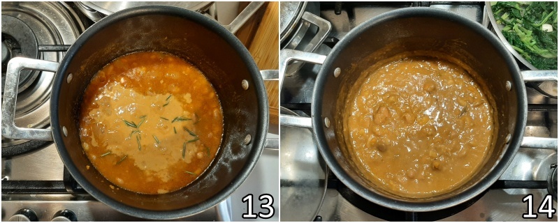 e. aggiungere i fagioli frullati alla minestra di castagne