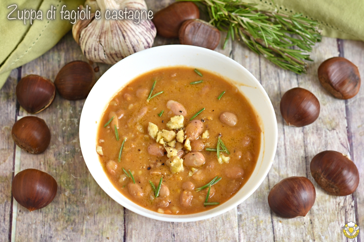 zuppa di fagioli e castagne cremosa ricetta autunnale gustosa il chicco di mais
