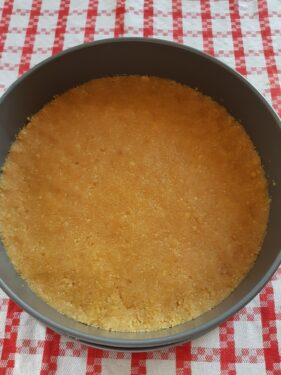 base per cheesecake al limone pronta