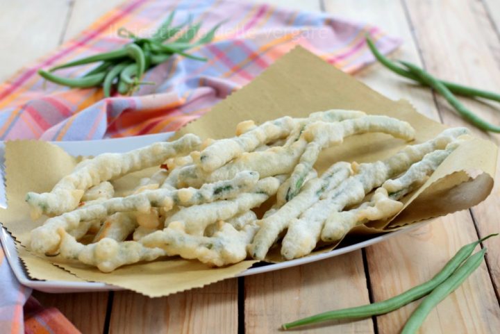 Fagiolini pastellati fritti