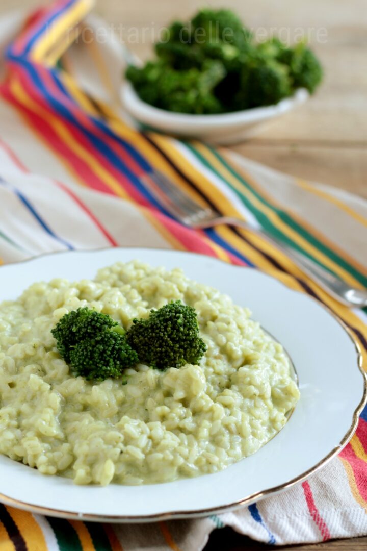 Risotto con crema di broccoli